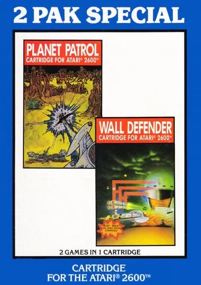 ROM Cover: 2 Pak Special Dark Blue - Planet Patrol,Wall Defender (1990) (HES) (PAL)