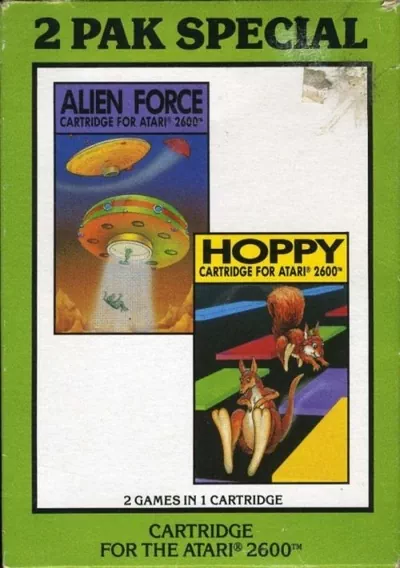 ROM Cover: 2 Pak Special Light Green - Hoppy,Alien Force (HES) (PAL)