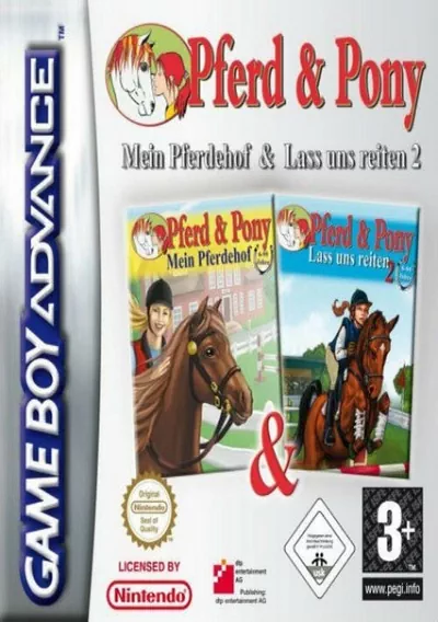 ROM Cover: 2 In 1 - Pferd And Pony (Mein Pferdehof) & Lass Uns Reiten 2 (sUppLeX)