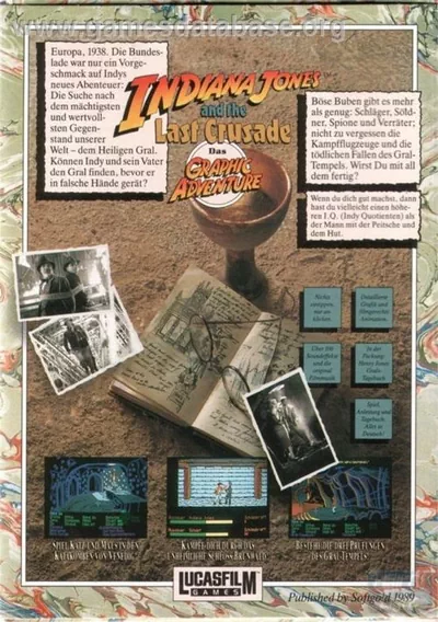 ROM Cover: Indiana Jones and the Last Crusade (Floppy DOS VGA) Game