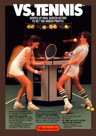 ROM Cover: Vs. Tennis (Japan/USA, set TE A-3)